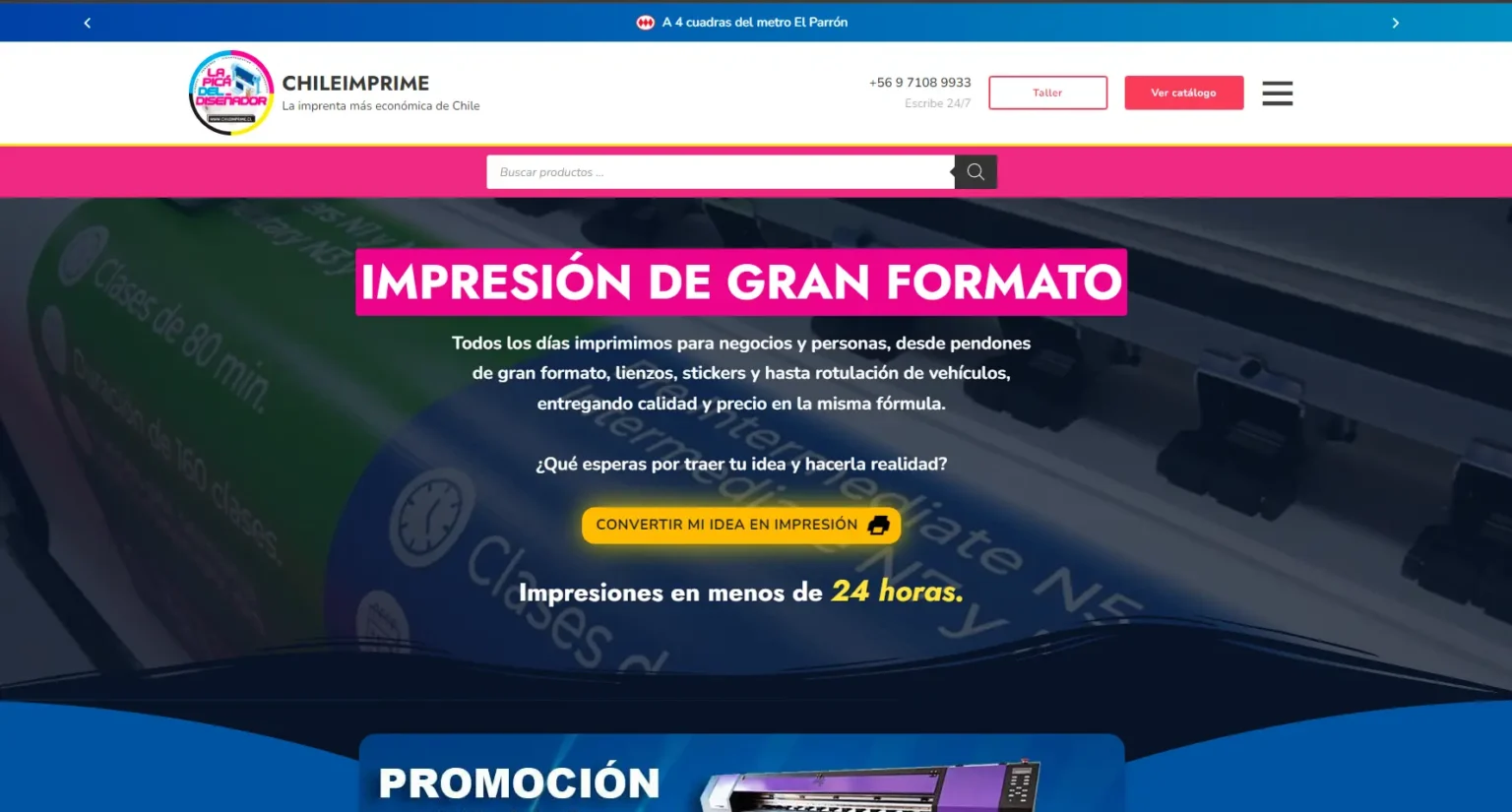 Chileimprime.cl — Imprenta con POS industrial a medida