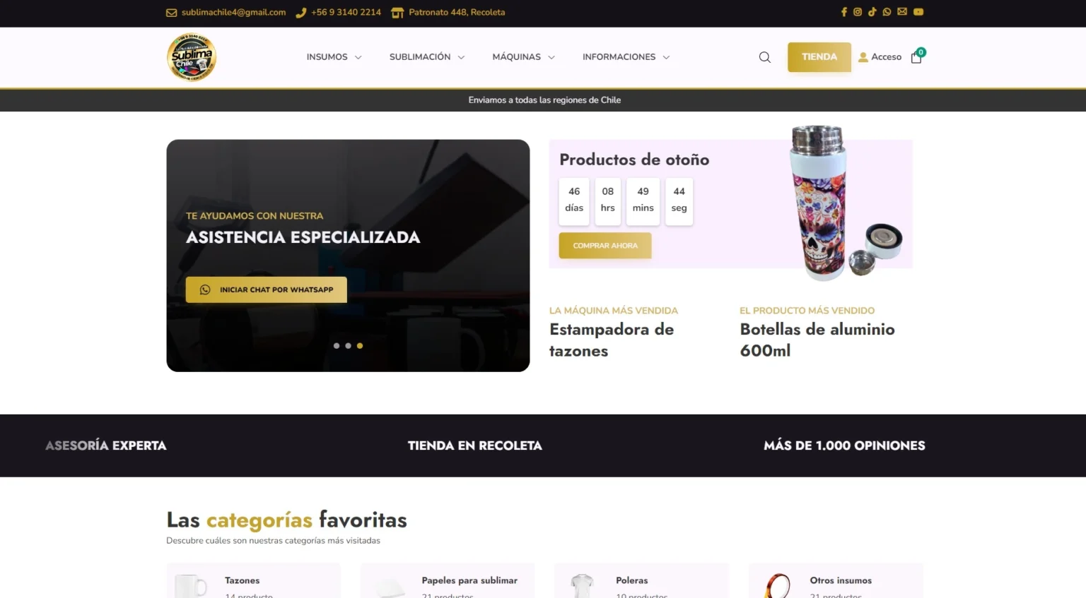 Sublimachile.cl — Tienda de sublimación con ROAS 6.93x