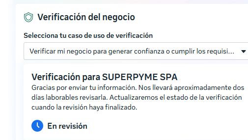 Cómo verificar tu negocio en Meta Business desde Chile: guía 2026 3 Estado En revisión de la verificación del negocio en Meta
