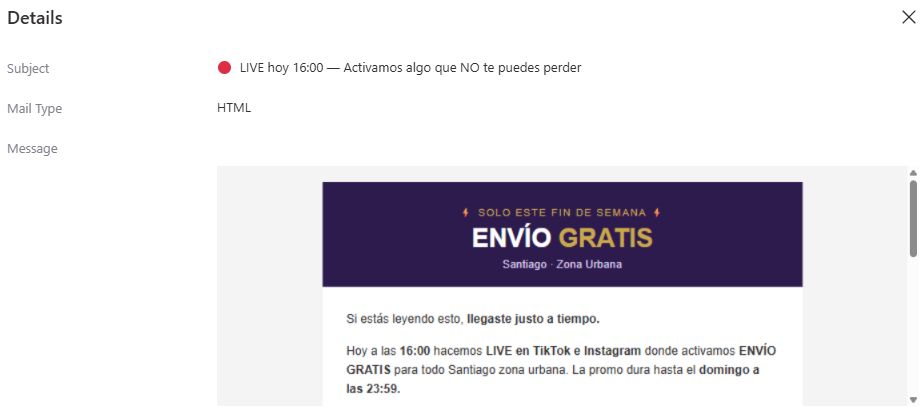 Cómo diseñar un correo con tu marca, imágenes y un botón claro 2 Asunto y estructura de un correo en vista previa